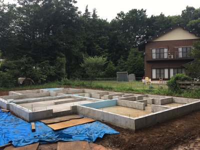 配筋～基礎完了