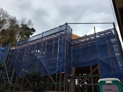 屋根を葺く準備