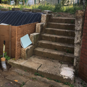 既存壁、撤去工事