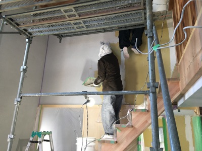 内部左官（中霧島壁を使用）　