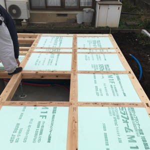 K邸　土台据え＆断熱工事